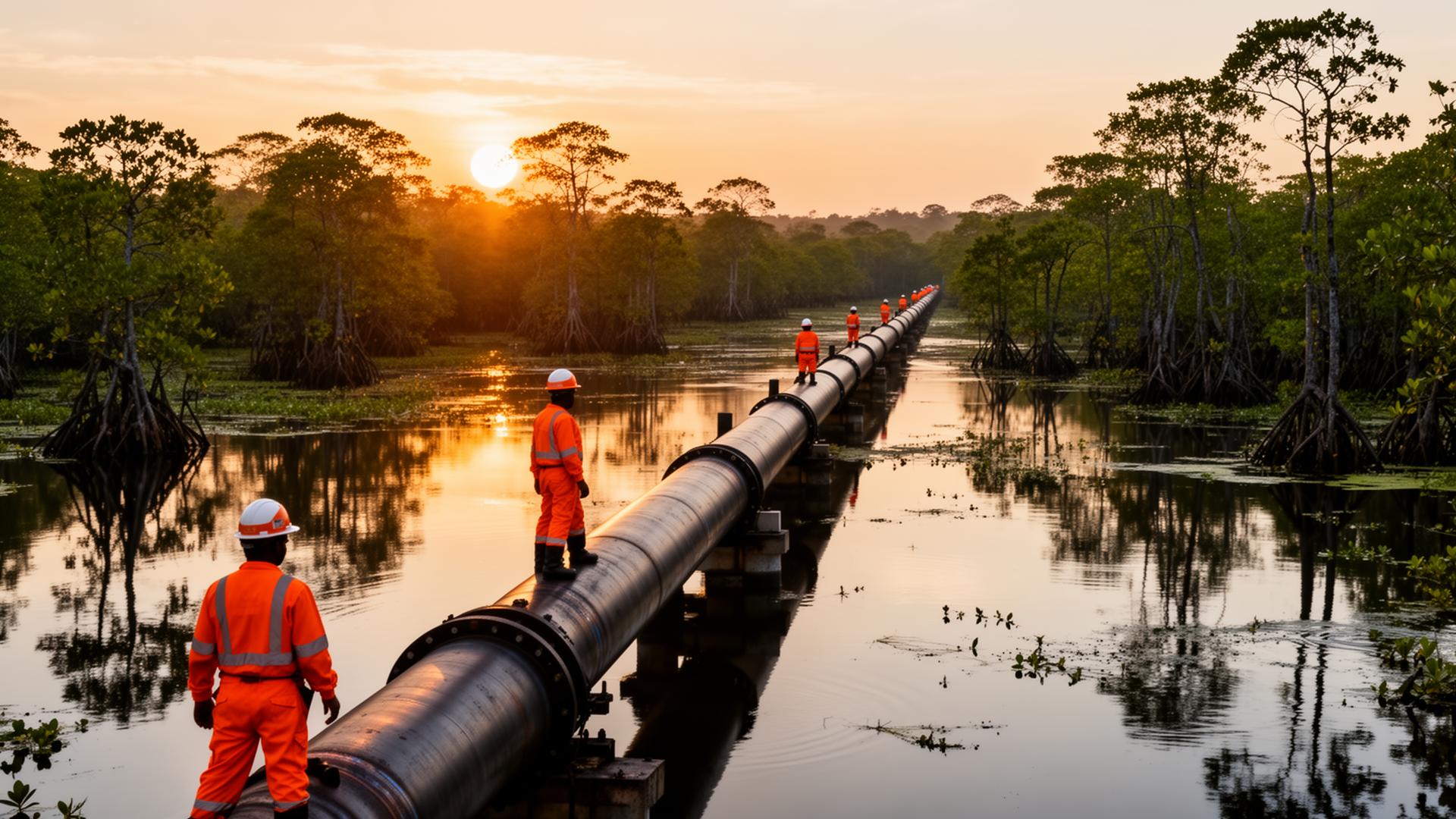 Forcados, Warri: 412 km of pipeline through the Niger Delta